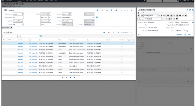 Inbound call with screen-pop