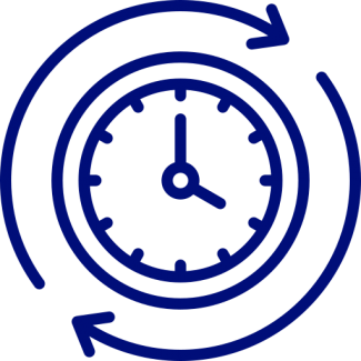 Clock with arrows icon