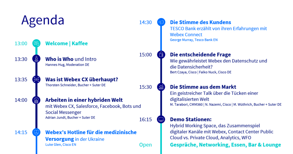 Webex CX Event Bern Agenda Deutsch
