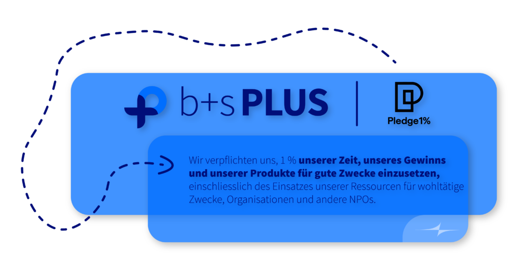 NPO Graphic b+s PLus pledge 1 1% german