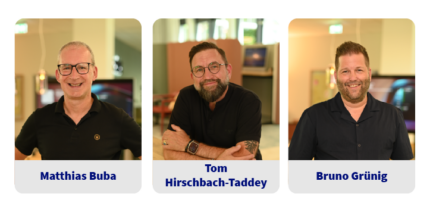 portraits of bruno grünig, Matthias Buba und Tom Hirschbach-Taddey