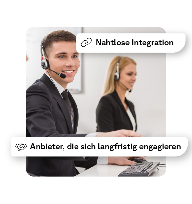 Agenten die bei der nahtlosen Integration eng mit Anbieter arbeiten, die sich langfristig engagieren